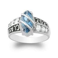 Prsten klase 92 USD Godina proizvodnje Sterling Silver Klasa izdanja plavi topaz prstenovi veličine 10